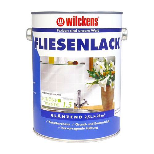 Tile lacquer Wilckens lacquer colour white glossy 2.5 L