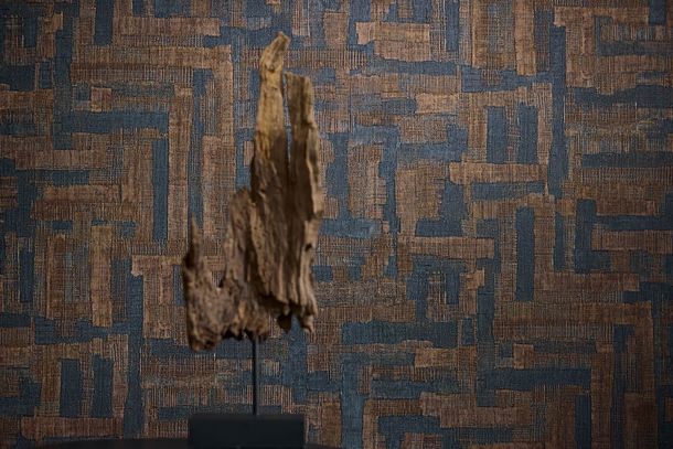 Non-woven wallpaper used look blue brown 78204-3