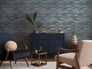 Non-woven wallpaper waves blue gold metallic 78656-1 1