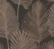 Non-woven wallpaper tropics black gold metallic 78673-6 2