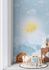 Non-woven wallpaper kids sky moon blue yellow 77064-1 2