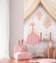 Non-woven wallpaper kids princess crown pink grey 77066-1 1