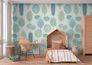 Non-woven wallpaper kids abstract trees blue green 77071-1 1