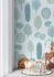 Non-woven wallpaper kids abstract trees blue green 77071-1 2