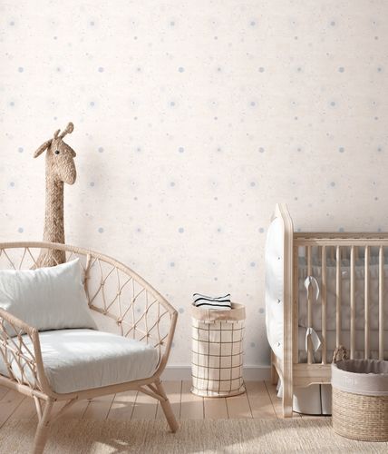 Non-woven wallpaper kids space sky beige blue 77131-1