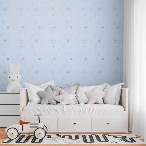 Non-woven wallpaper kids space sky blue 77131-2