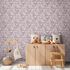 Non-woven wallpaper kids floral birds pink grey 77136-1 4