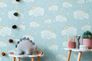 Non-woven wallpaper kids rainbow blue colourful 77144-1 1