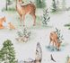 Non-woven wallpaper kids forest animals cream green 77172-1 4