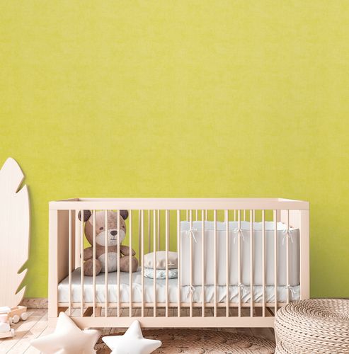 Non-woven wallpaper concrete look yellow green 77179-3