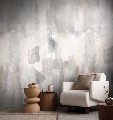 Photo wallpaper non-woven watercolour grey cream 78207-3