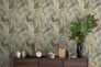 Non-woven wallpaper leaves tropical green brown 78219-3 1