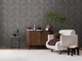 Non-woven wallpaper floral leaves grey brown 78222-2 6