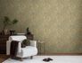 Non-woven wallpaper floral tendrils green beige 78223-1 6