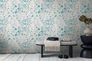 Non-woven wallpaper floral tendrils grey blue 78223-4 1