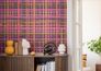 Non-woven wallpaper checkered pink blue 78224-2 5