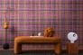 Non-woven wallpaper checkered pink blue 78224-2 1