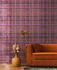 Non-woven wallpaper checkered pink blue 78224-2 6