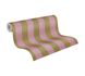 Non-woven wallpaper stripes textile look pink green 78226-1 4