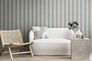 Non-woven wallpaper stripes textile look blue beige 78226-3 1