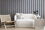 Non-woven wallpaper stripes textile look beige blue 78226-5 1