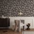 Non-woven wallpaper leaves tendrils brown beige 81639 1
