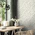 Non-woven wallpaper leaves tendrils beige green 81642 1