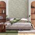Non-woven wallpaper tile concrete look green grey 81657 1
