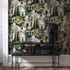 Non-woven wallpaper art paintings green grey brown 81663 1