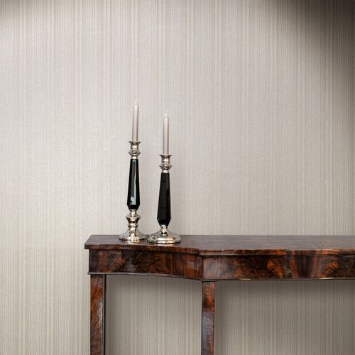 Non-woven wallpaper stripes cream beige metallic 82446
