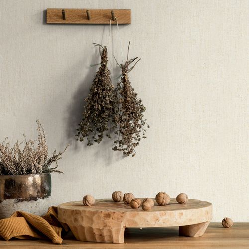 Non-woven wallpaper plain texture cream beige glitter 82447