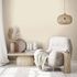 Non-woven wallpaper plain texture cream beige glitter 82447 3
