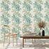 Non-woven wallpaper jungle palm trees beige green 82456 1