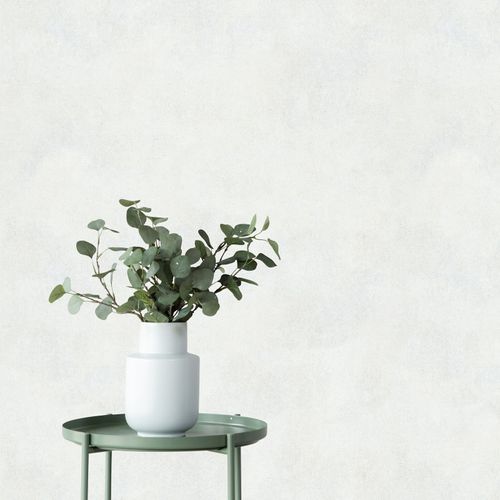 Non-woven wallpaper plain concrete look white cream 82470