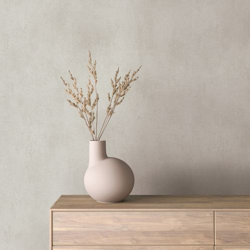 Non-woven wallpaper plain concrete look beige grey 82471