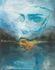 Photo wallpaper art watercolor woman blue beige 35497 2