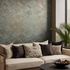 Non-woven wallpaper tiles blue copper metallic 35512 5