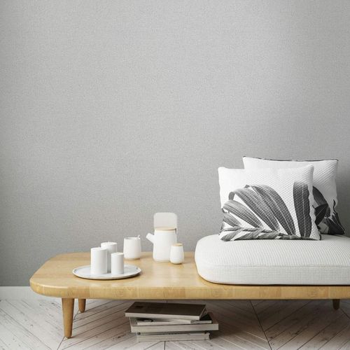 Non-woven wallpaper plaster look shabby light grey 35517