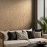 Non-woven wallpaper floral shabby brown gold metallic 35533 6