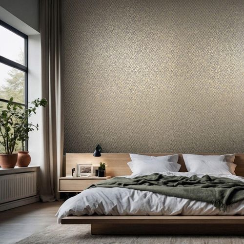 Non-woven wallpaper graphic anthracite gold metallic 35540