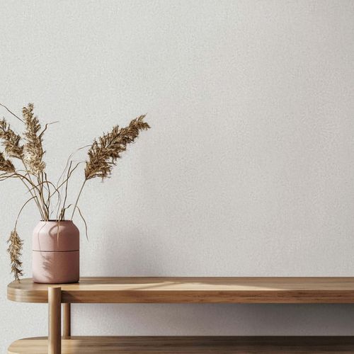 Non-woven wallpaper plain concrete look light grey 35548