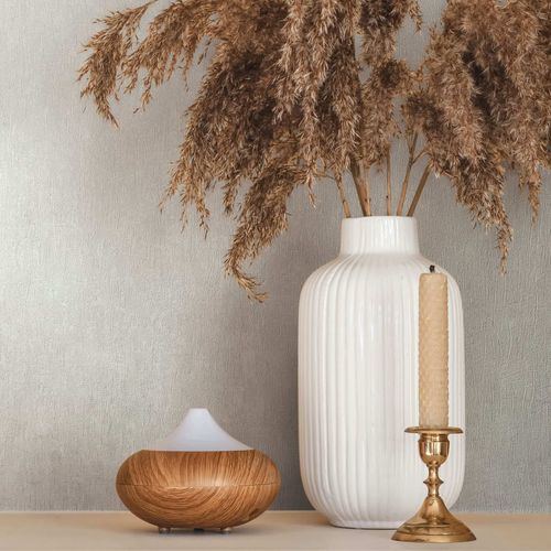 Non-woven wallpaper plain used look white grey 35549