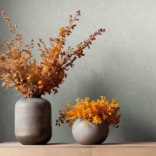 Non-woven wallpaper plain used look light grey 35551