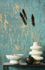 Non-woven wallpaper concrete look turquoise gold 35164 4
