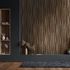 Non-woven wallpaper wood look waves dark brown 81668 1