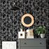 Non-woven wallpaper floral bamboo leaves black grey 81672 1