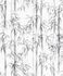 Non-woven wallpaper floral bamboo leaves white grey 81673 2