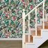 Non-woven wallpaper Tropical Floral White Green Pink 81686 3