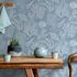 Non-woven wallpaper Underwater Floral Blue White 81689 3