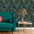 Non-woven wallpaper stone look abstract blue yellow 81693 1